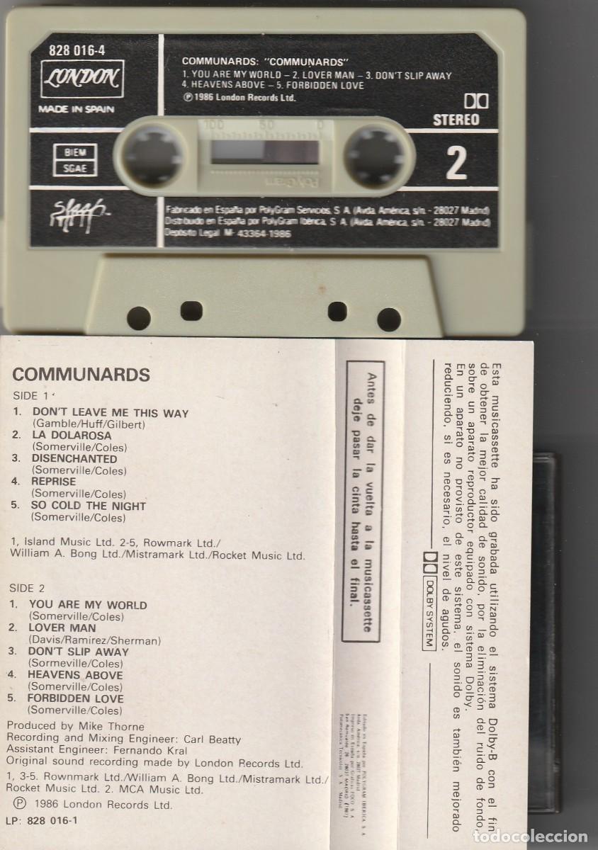 Casetes antiguos: COMMUNARDS - COMMUNARDS (CASSETTE LONDON 1986) - Foto 2
