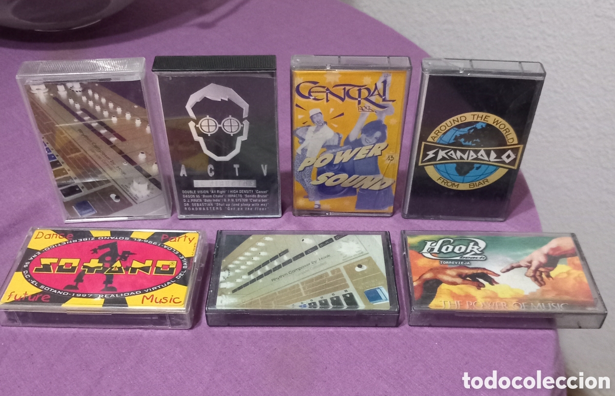 Casetes antiguos: LOTE 7&times;CASETES RUTA BAKALAO(CENTRAL ROCK+A.C.T.V+HOOK+SKANDALO) 2-SOLO CARATULAS