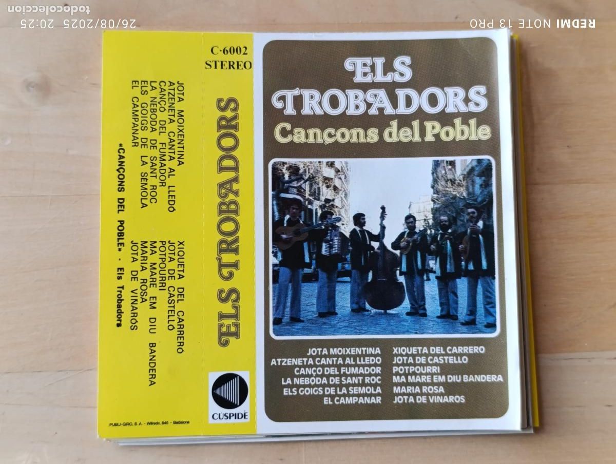 Casetes antiguos: PORTADA CARATULAS DE CASETE A&Ntilde;OS 70-80s CASSETTE.