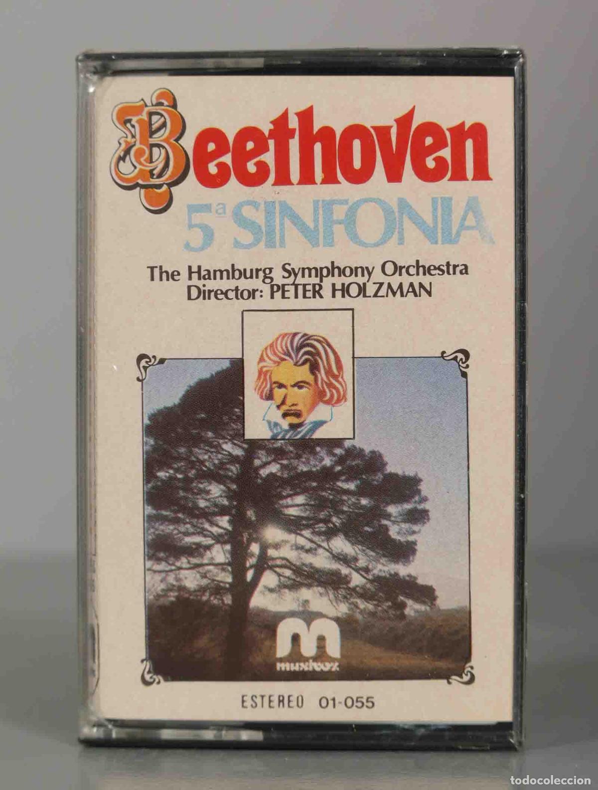 Casetes antiguos: CASSETTE. Beethoven, The Hamburg Symphony Orchestra Director Peter Holzman &ndash; 5a Sinfon. PRECINTADO