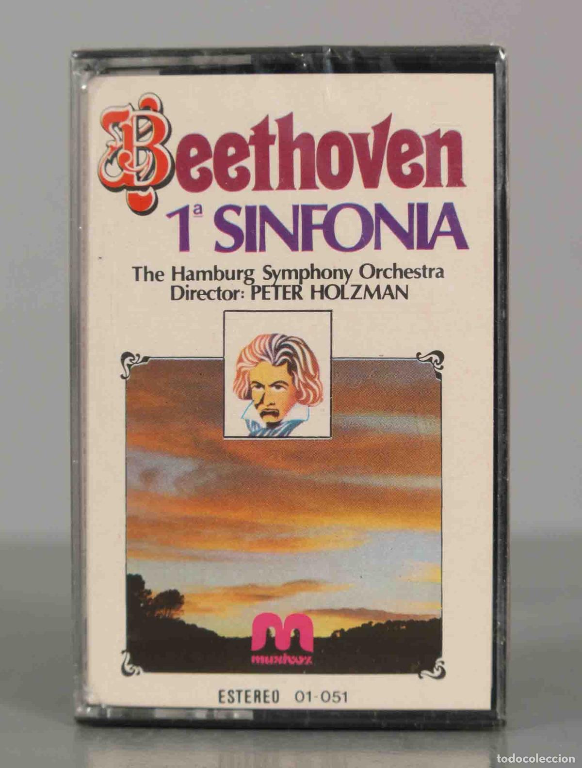 Casetes antiguos: CASSETTE. Beethoven, The Hamburg Symphony Orchestra Director Peter Holzman &ndash; 1a Sinfon. PRECINTADO