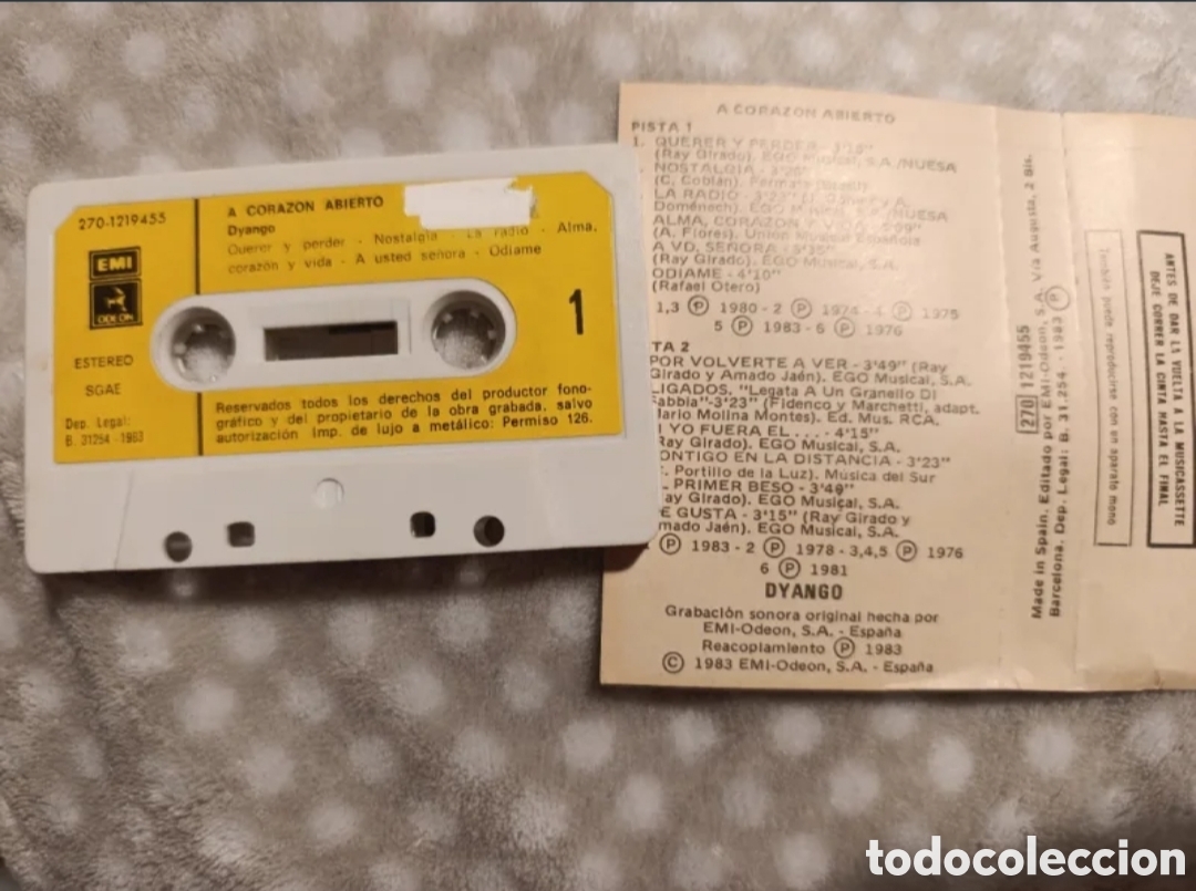 Casetes antiguos: Dyango &rdquo;A Coraz&oacute;n Abierto&rdquo; - Foto 4
