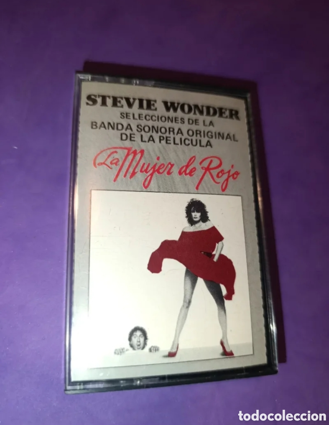 Casetes antiguos: Steve Wonder &rdquo;La Mujer de Rojo&rdquo; B.S.O. - Foto 1