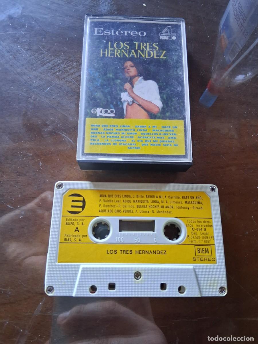 Casetes antiguos: Casete cinta de m&uacute;sica Cassette Los tres Hern&aacute;ndez