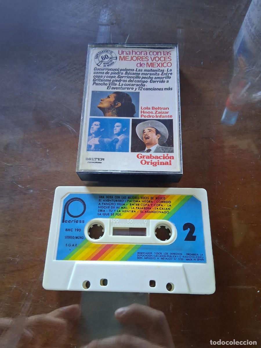 Casetes antiguos: Casete cinta m&uacute;sica Cassette Pedro Infante / Lola Beltran Hermanos Zaizar mejores voces de M&eacute;xico