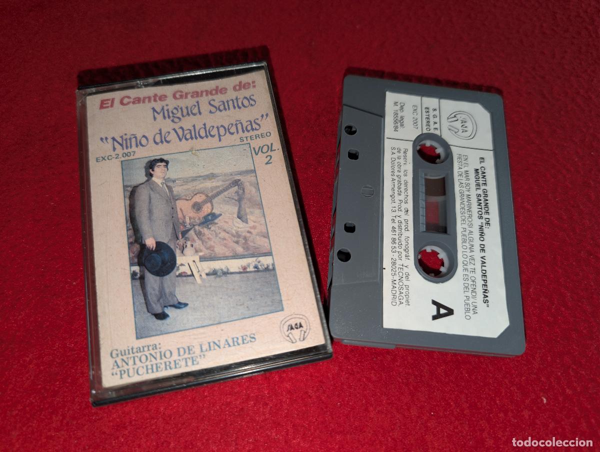 Casetes antiguos: MIGUEL SANTOS & ANTONIO LINARES PUCHERETE Ni&ntilde;o de Valdepe&ntilde;as Vol.2 K7 CASSETTE 1984 Saga