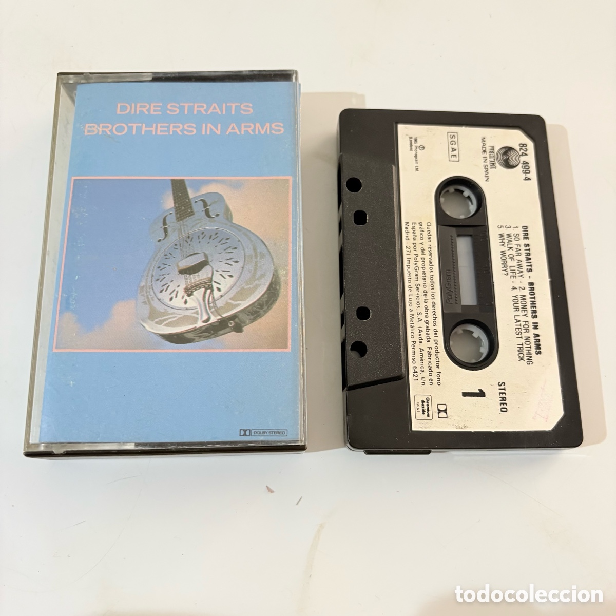Casetes antiguos: cinta cassette Dire Straits &lrm;&ndash; Brothers In Arms edicion espa&ntilde;ola de 1985