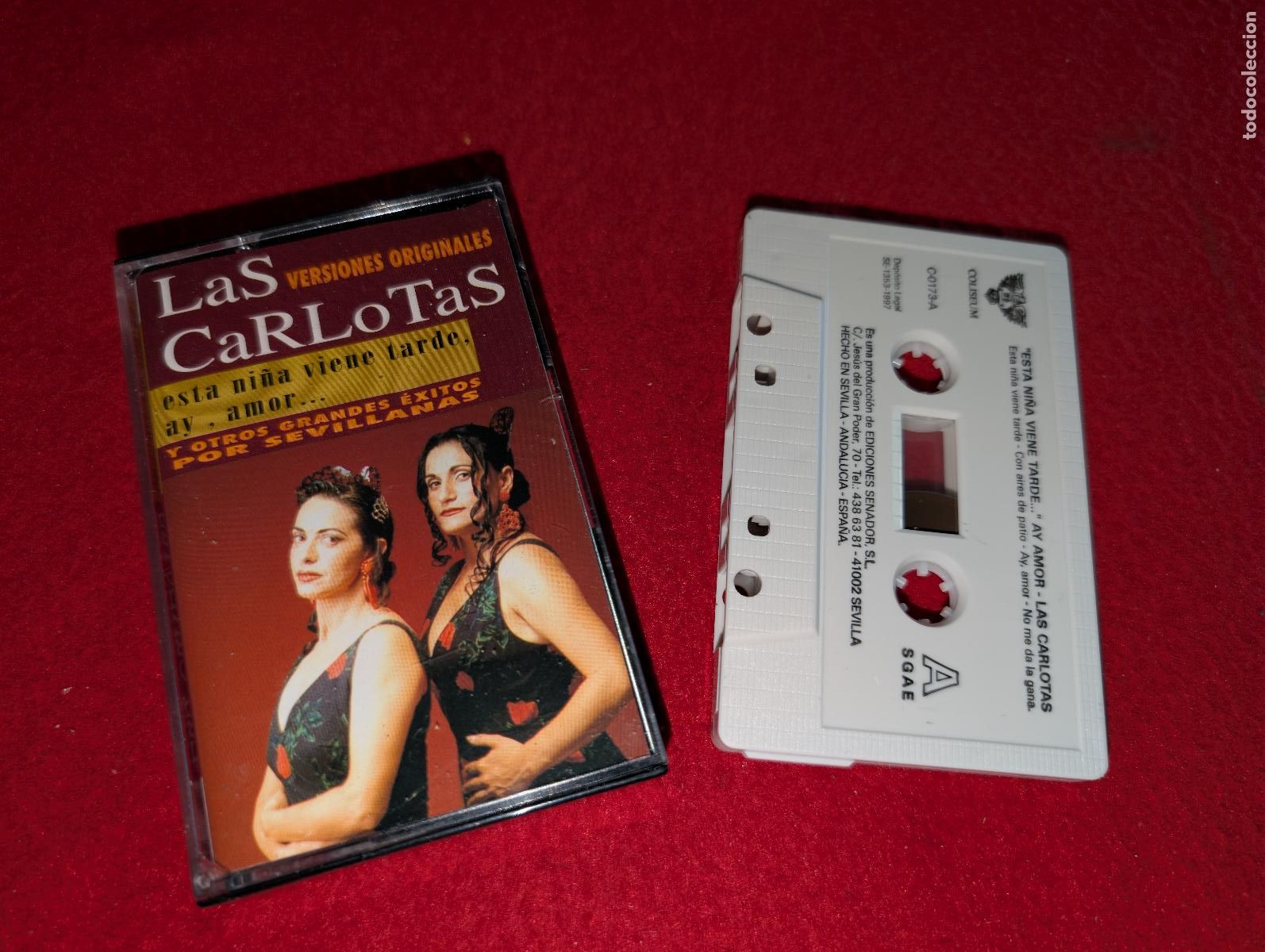 Casetes antiguos: LAS CARLOTAS Esta ni&ntilde;a viene tarde,ay, amor...Y otros grandes exitos por sevillanas K7 CASSETTE 1997