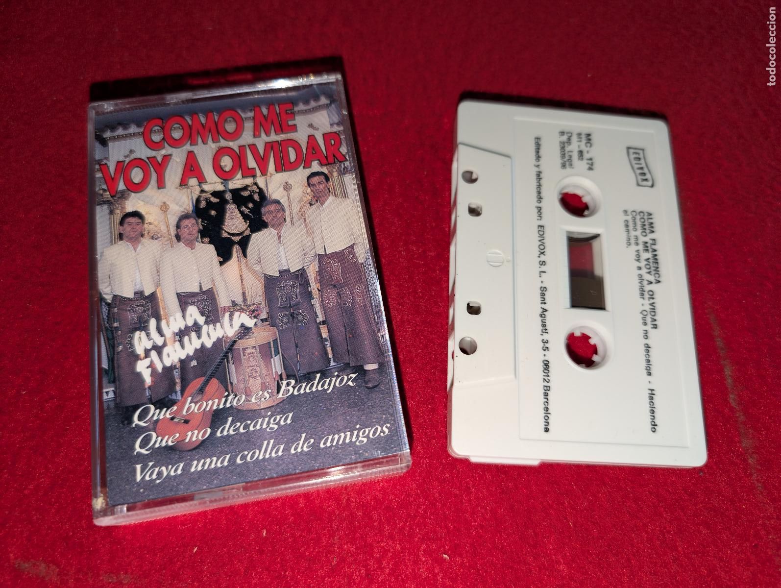 Cassettes Anciennes: ALMA FLAMENCA Como me voy a olvidar K7 CASSETTE 1996 Edivox