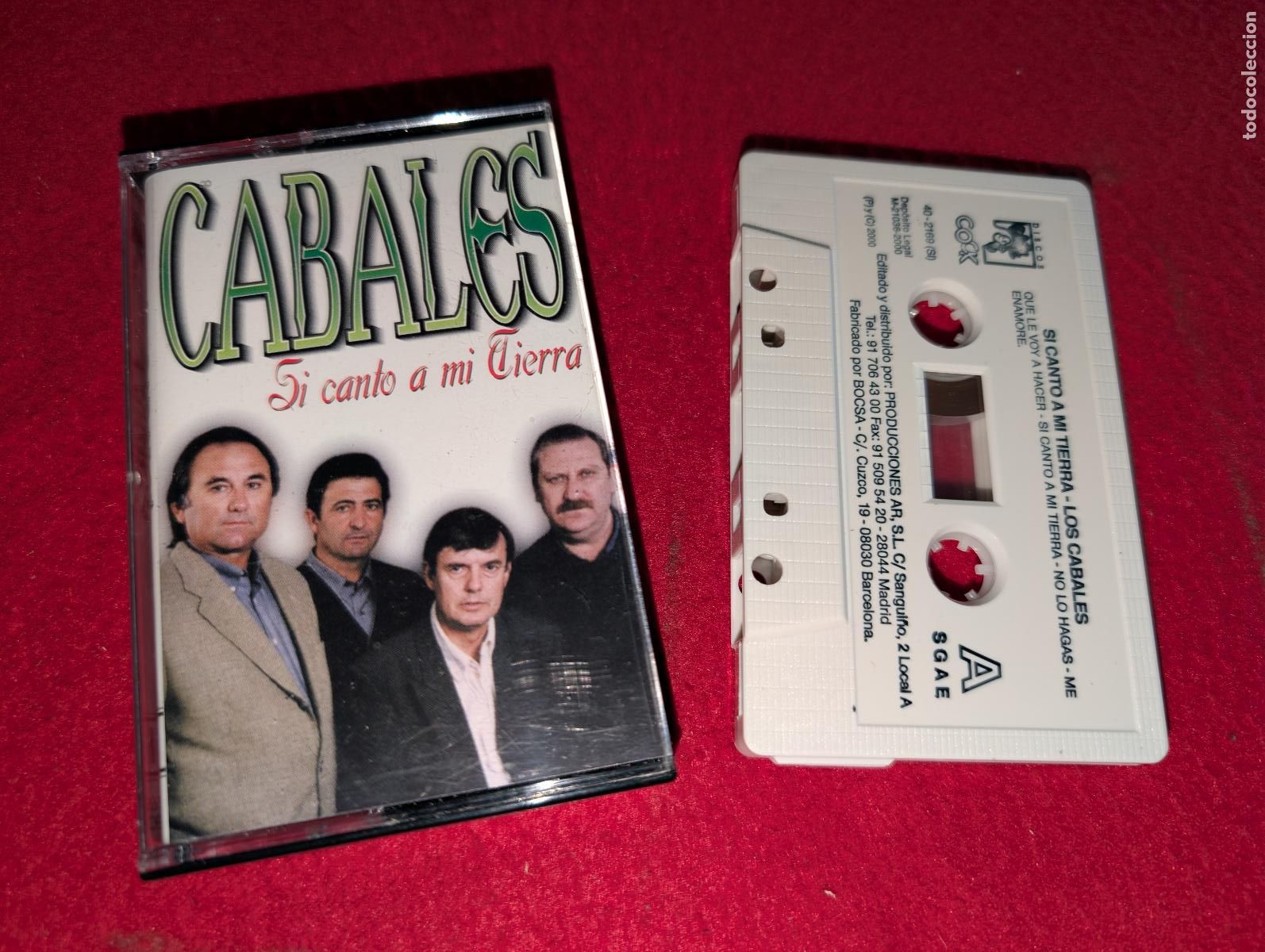 Cassettes Anciennes: CABALES Sin canto a mi tierra K7 CASSETTE 2000 Cock