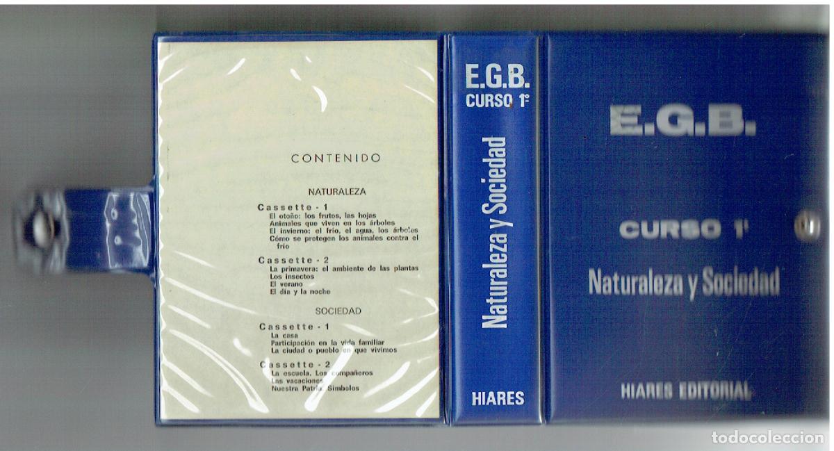 Casetes antiguos: 2 CASSETTE. E. G. B. CURSO 1&ordm;. SOCIEDAD. HIARES EDITORIAL. (&Ntilde;/DVD.F)