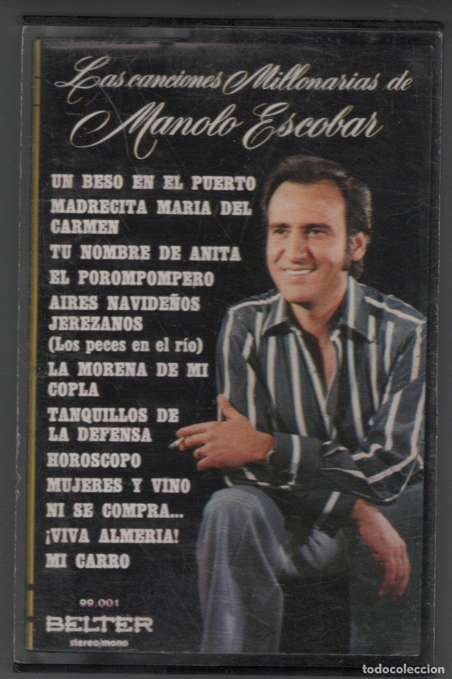 Casetes antiguos: MANOLO ESCOBAR - LAS CANCIONES MILLONARIAS DE MANOLO ESCOBAR - CASETE 1975