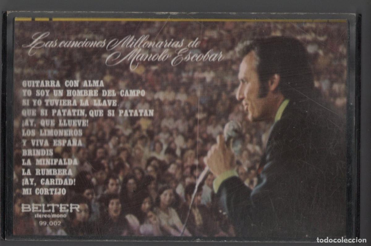 Casetes antiguos: MANOLO ESCOBAR - LAS CANCIONES MILLONARIAS DE MANOLO ESCOBAR - CASETE 1975