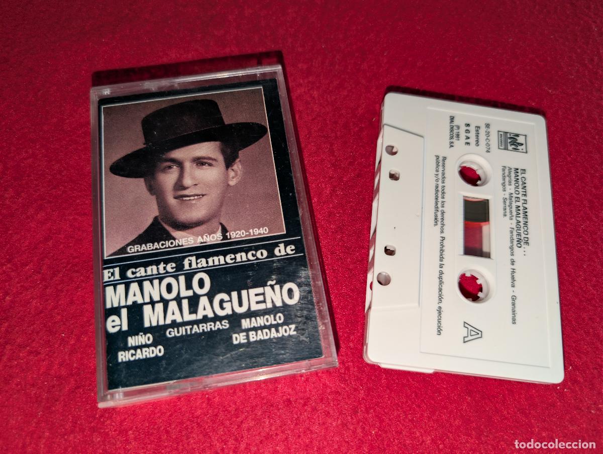 Casetes antiguos: MANOLO MALAGUE&Ntilde;O & NI&Ntilde;O RICARDO+MANOLO BADAJOZ El cante flamenco 1920-1940 K7 CASSETTE 1991