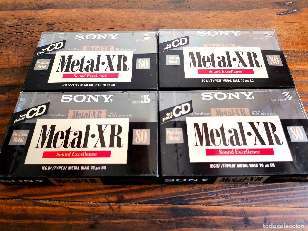 Casetes antiguos: CUATRO CINTAS CASSETTE TYPE IV SONY METAL XR - 80 MINUTOS - PRECINTADAS