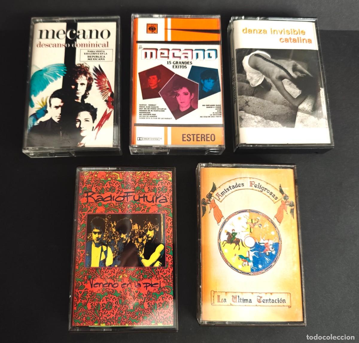 Casetes antiguos: Lote 5 Cassettes Pop Espa&ntilde;ol 80s 90s &ndash; Mecano, Radio Futura, Danza Invisible