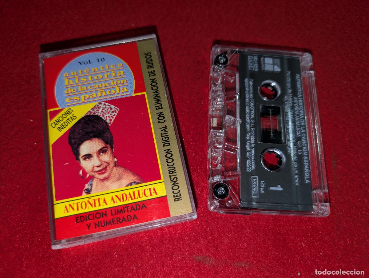 Casetes antiguos: ANTO&Ntilde;ITA ANDALUCIA Autentica historia de la cancion espa&ntilde;ola Vol.10 K7 CASSETTE 1992