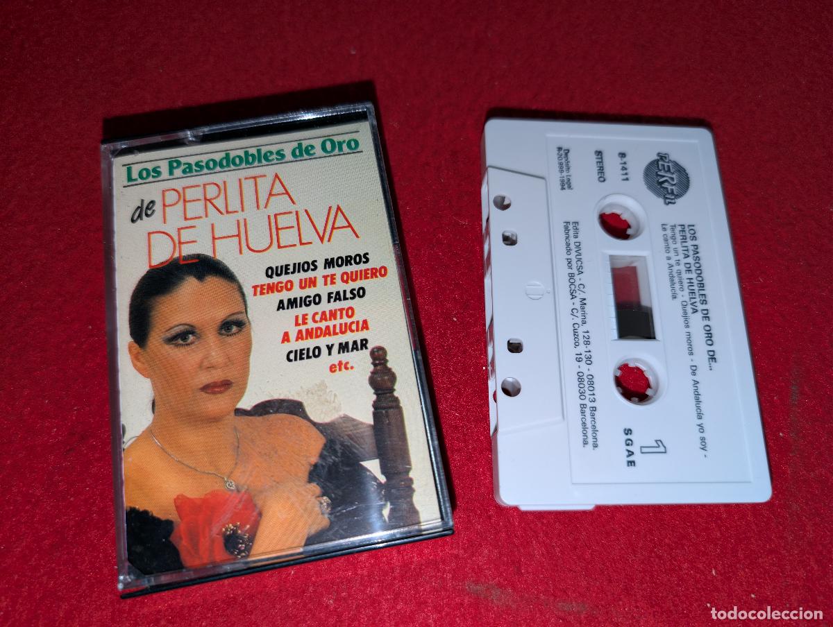 Casetes antiguos: PERLITA DE HUELVA Los pasodobles de oro K7 CASSETTE 1994 Perfil