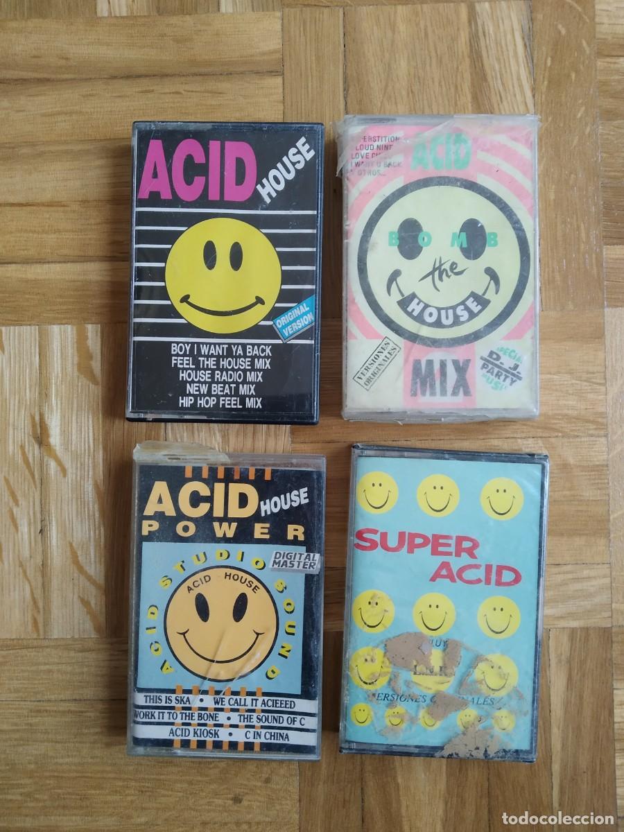 Casetes antiguos: LOTE 4 CASETES CASSETTE ACID MIX PRECINTADOS HAPPY ACID MIX ACID + HOUSE SUPER ACID POWER VER FOTOS