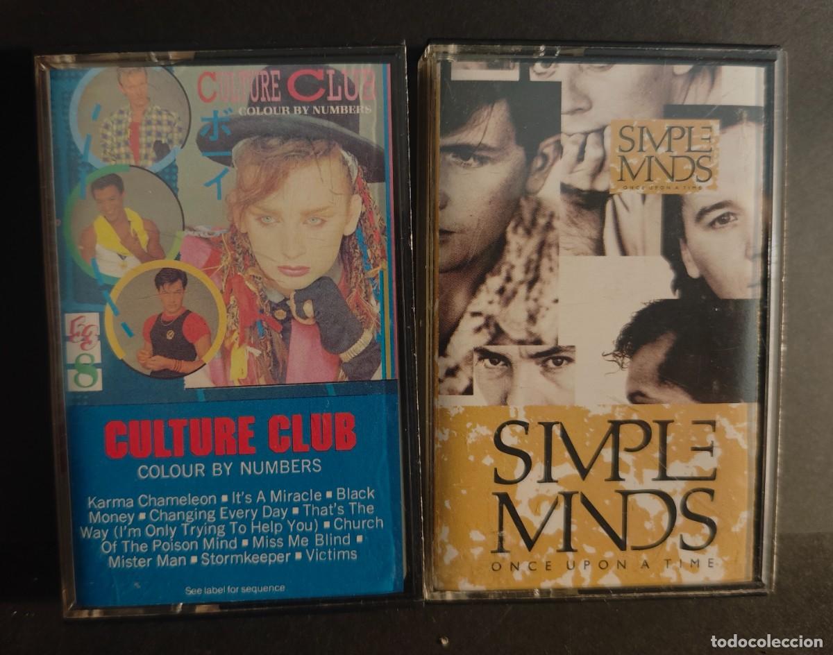 Casetes antiguos: Lote Cassettes Originales 80s &ndash; Culture Club + Simple Minds &ndash; Pop Rock Vintage