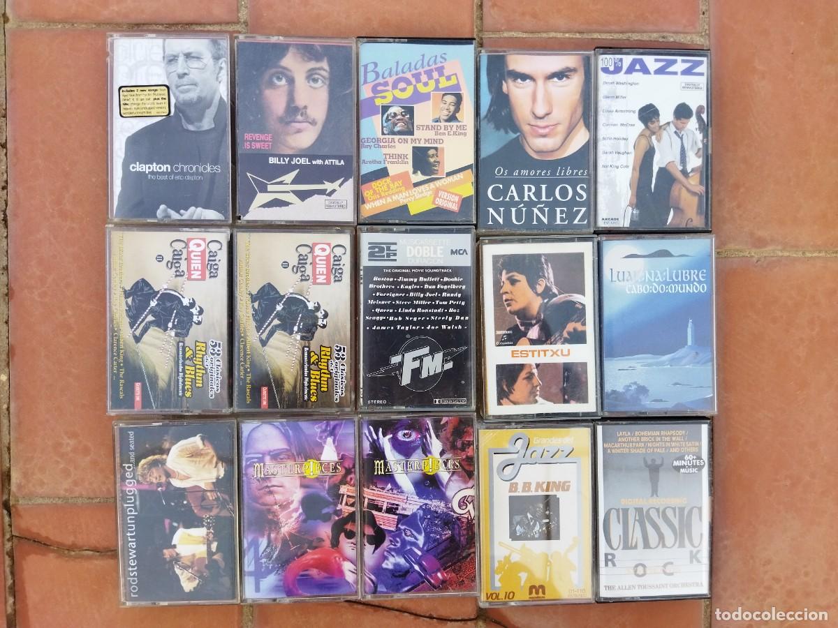 Casetes antiguos: lote de 15 cintas de casette variadas