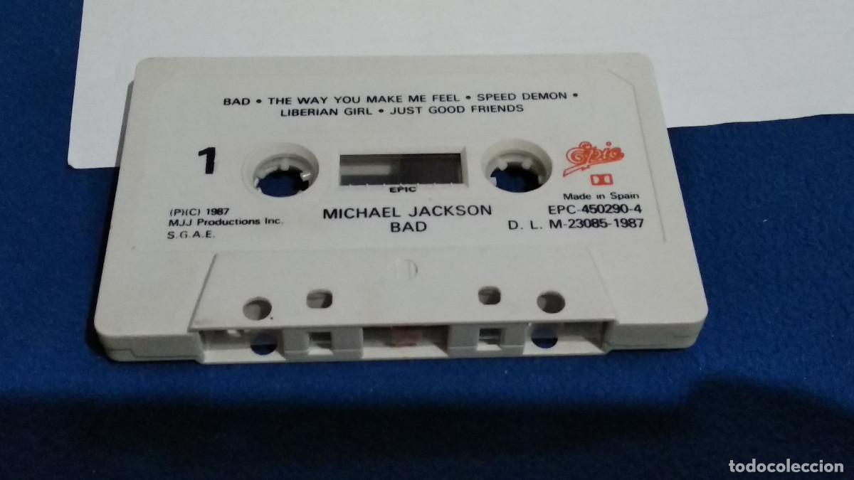Casetes antiguos: Michael Jackson - Bad - EPIC CBS 1987 - CASETE SOLO CINTA SIN CARATULA - VER FOTOS