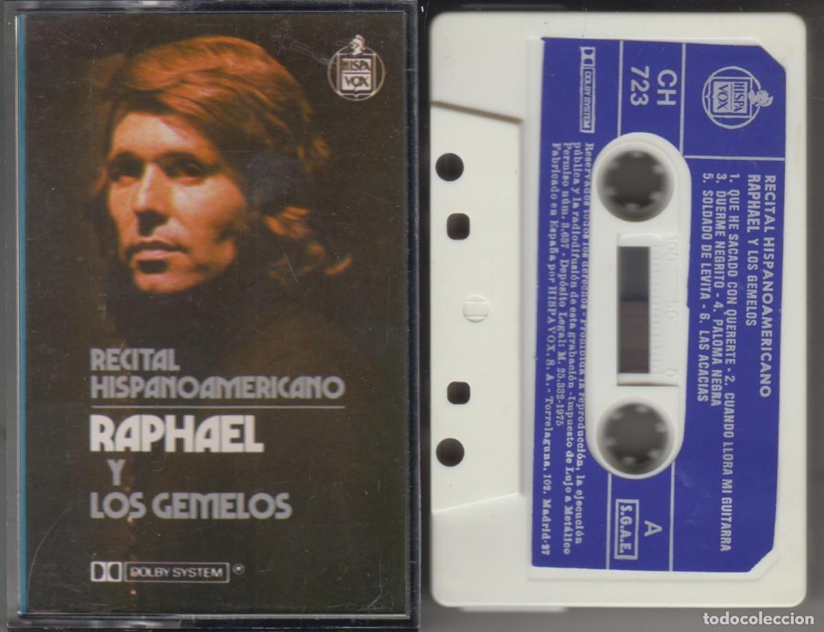 Casetes antiguos: Raphael y Los Gemelos cassette Recital Hispanoamericano 1975 Hispavox