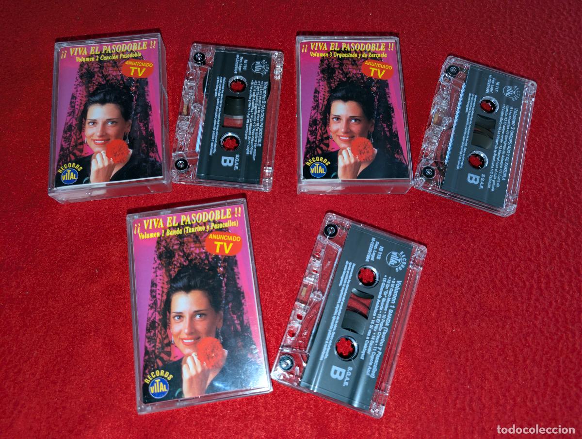 Casetes antiguos: &iexcl;&iexcl;VIVA EL PASODOBLE!! Orquestado y de zarzuela/Pasodoble/Taurino Pasacalles 3K7 cassette 1994 triple