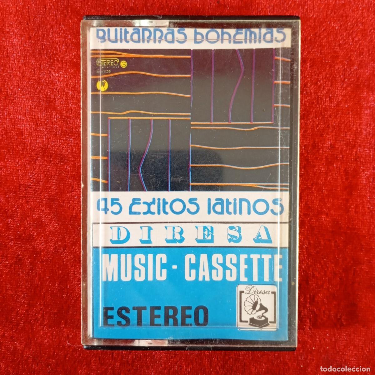 Casetes antiguos: GUITARRAS BOHEMIAS - 45 EXITOS LATINOS - CASETE - DIRESA - 1129 / 3000