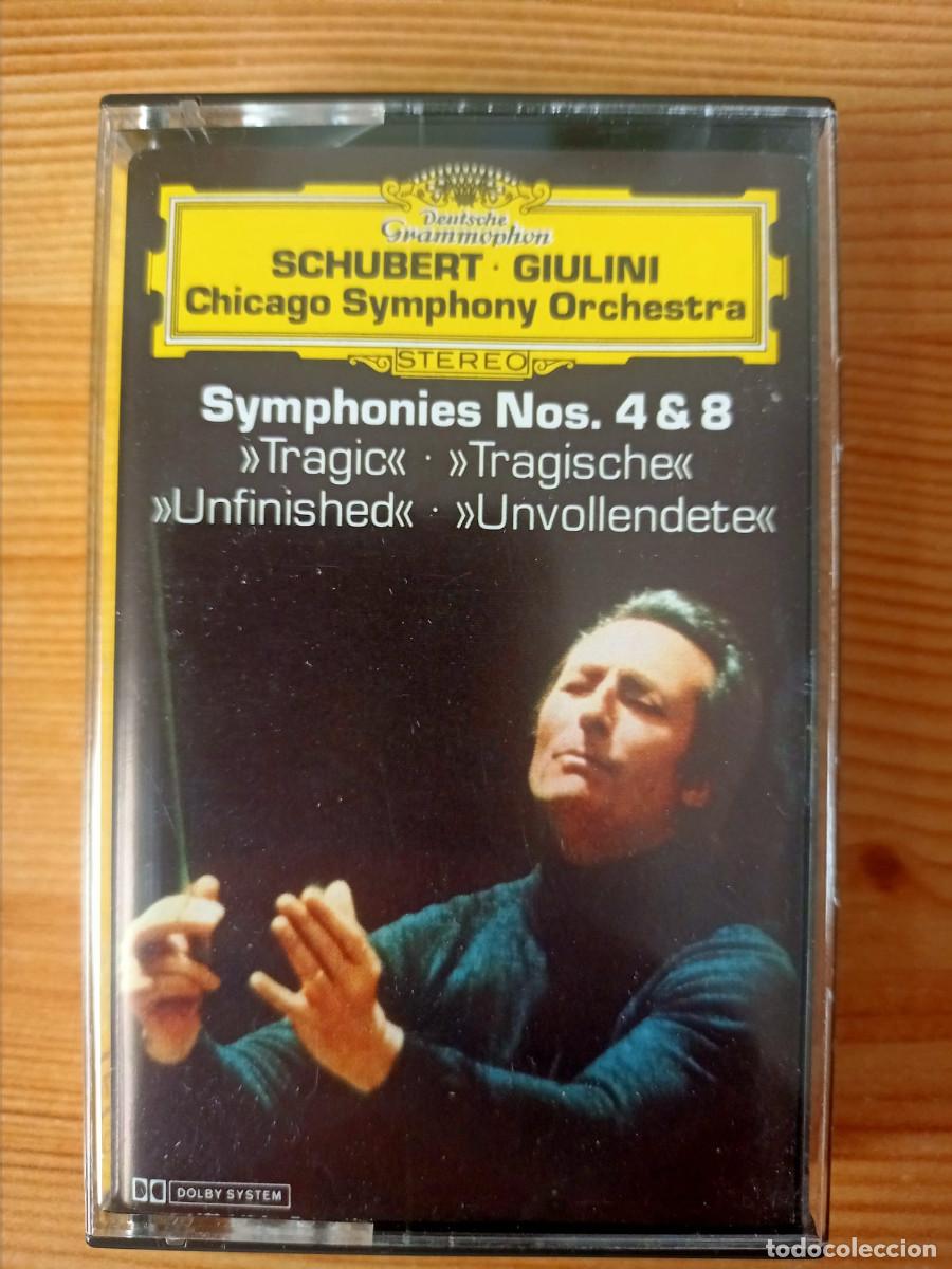 Casetes antiguos: Schubert: Sinfon&iacute;as 4 &rdquo;Tr&aacute;gica&rdquo; & 8 &rdquo;Incompleta&rdquo; - Giulini / Chicago Symphony - DG 3301 047
