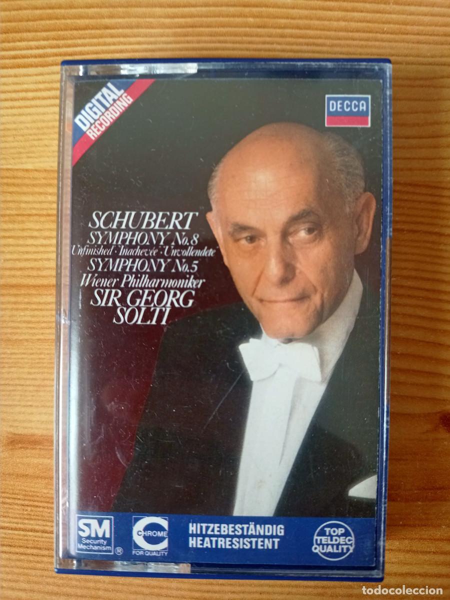 Casetes antiguos: Schubert: Sinfon&iacute;as 5 & 8 &rdquo;Incompleta&rdquo; - Sir Georg Solti / Viena - Decca Digital 414 371-4