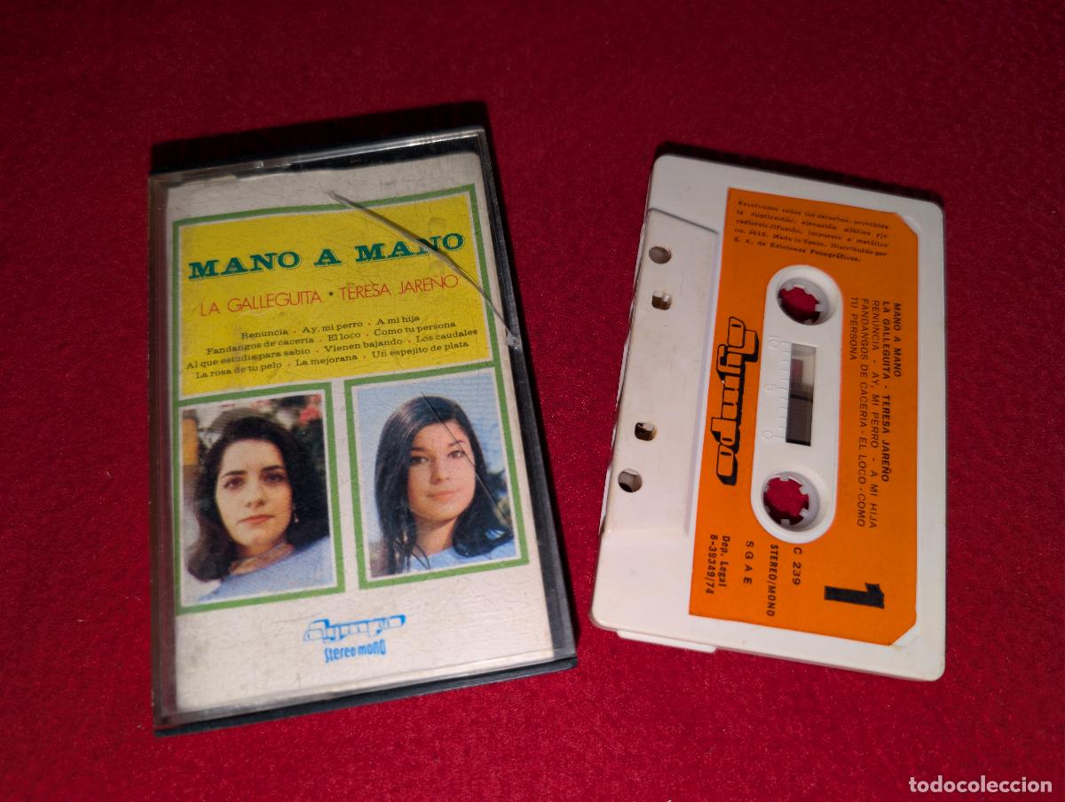 Casetes antiguos: LA GALLEGUITA + TERESA JARE&Ntilde;O Mano a mano K7 CASSETTE 1974 Olympo