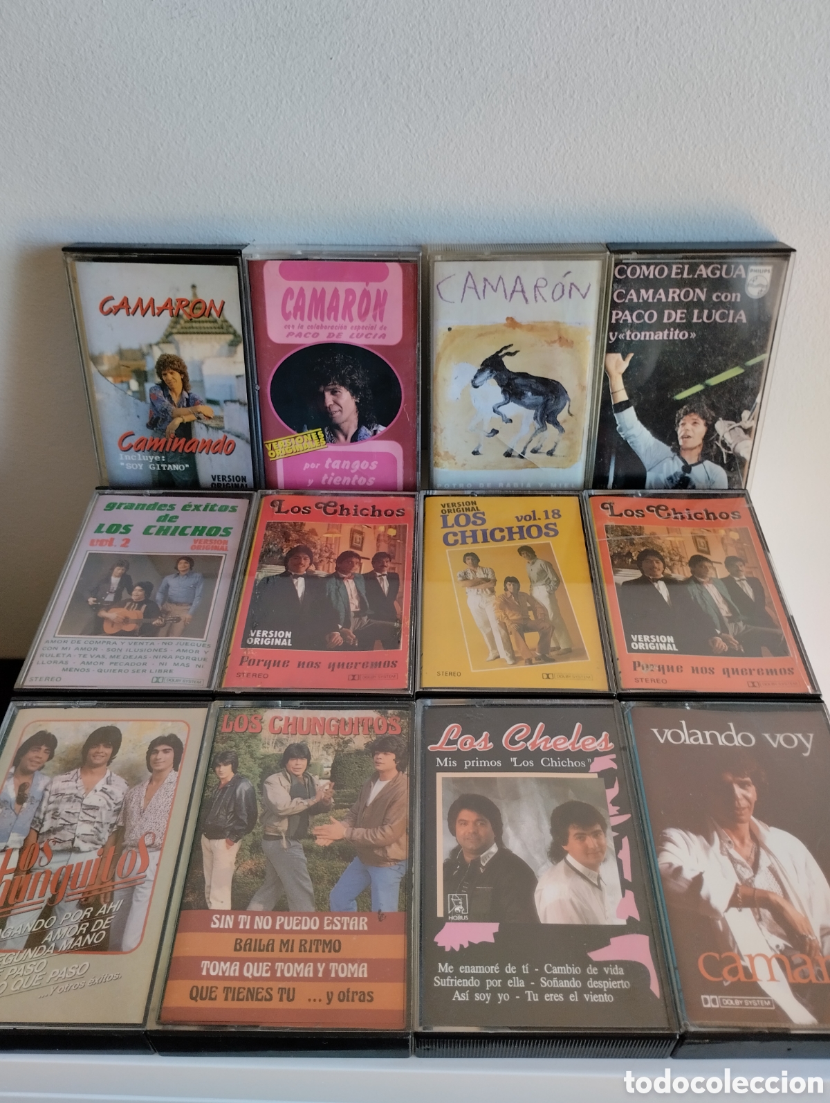 Casetes antiguos: Lote de 18 casetes variados. Los Chichos, Chunguitos, Camar&oacute;n, Paco de Luc&iacute;a, Jeros etc.. ( Angel).
