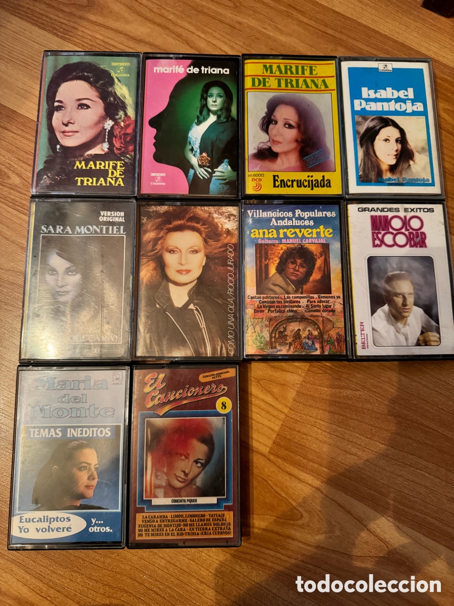 Cassetes antigas: Lote Copla - Marife de Triana - Sara Montiel - Roc&iacute;o Jurado - Concha Piquer - Isabel Pantoja