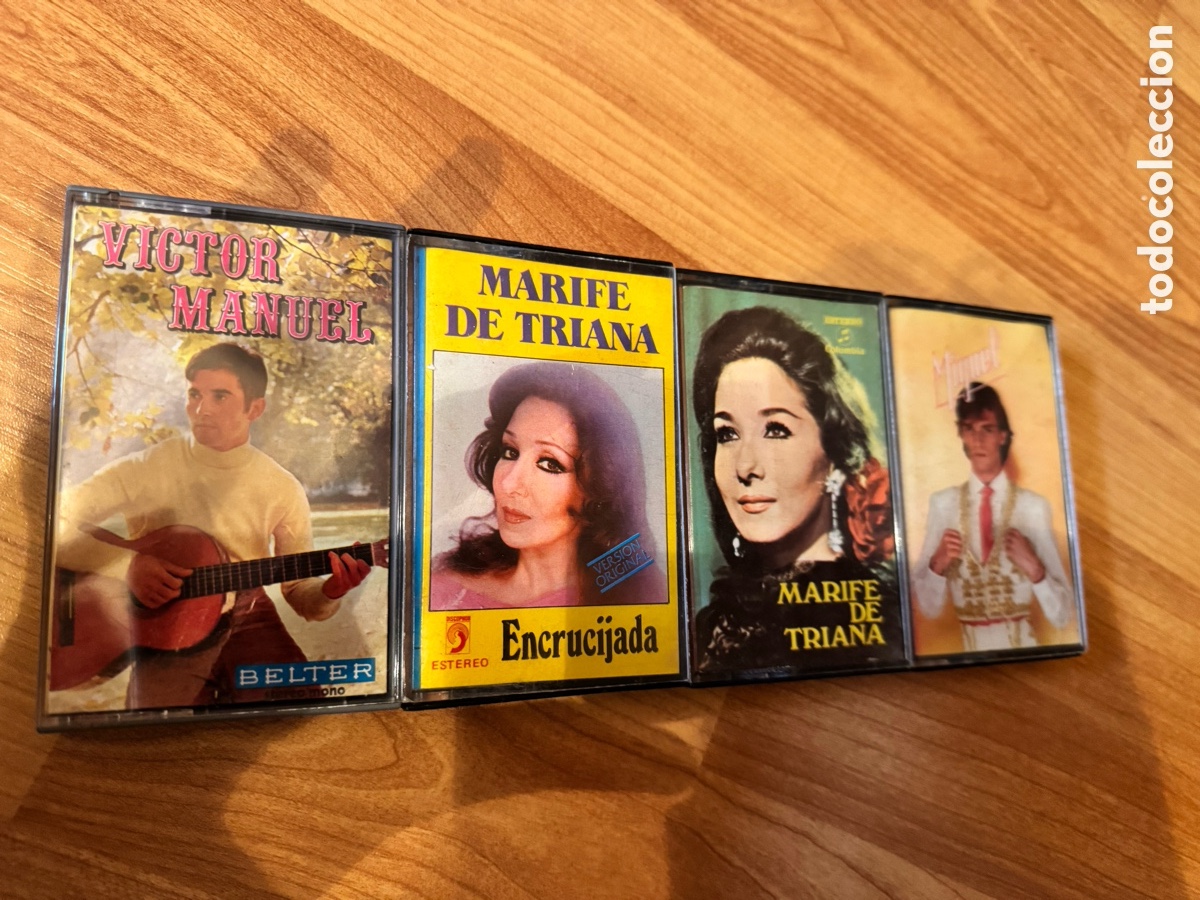 Cassetes antigas: Lote Casettes - Marife de Triana - Miguel Bos&eacute; - V&iacute;ctor Manuel
