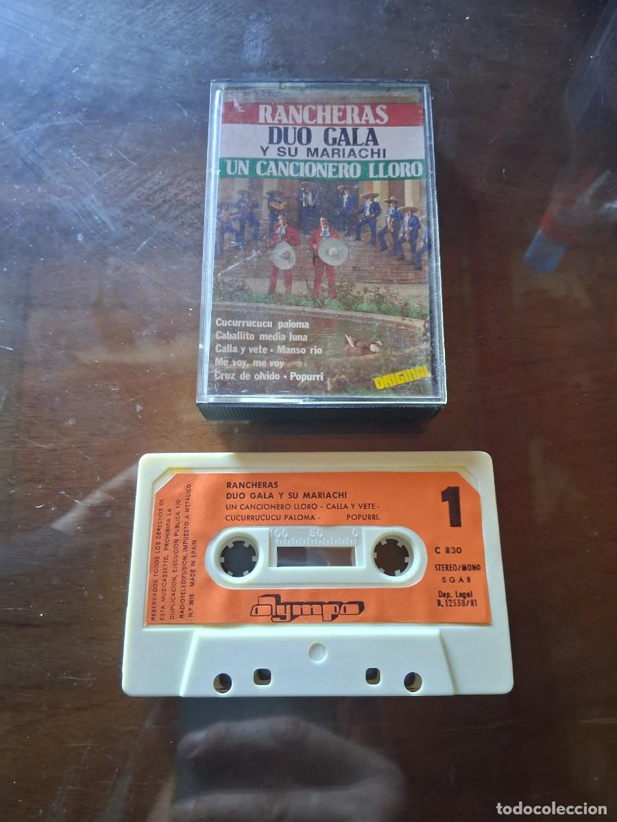 Casetes antiguos: Cinta de casete m&uacute;sica Rancheras D&uacute;o Gala y su mariachi un Cancionero lloro