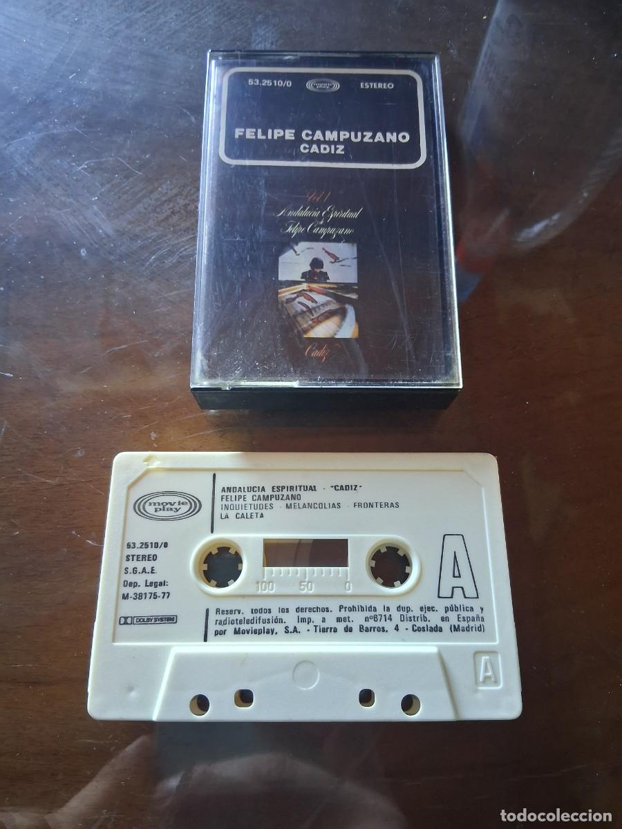 Casetes antiguos: Cinta de casete m&uacute;sica Felipe Campuzano Cadiz Andaluc&iacute;a espiritual