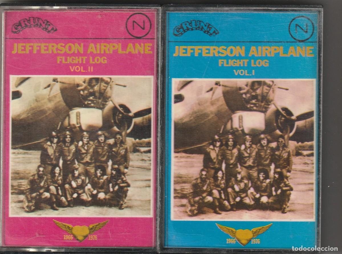 Casetes antiguos: JEFFERSON AIRPLANE - FLIGHT LOG, VOL.I & II (2 X CASSETTE GRUNT 1977)