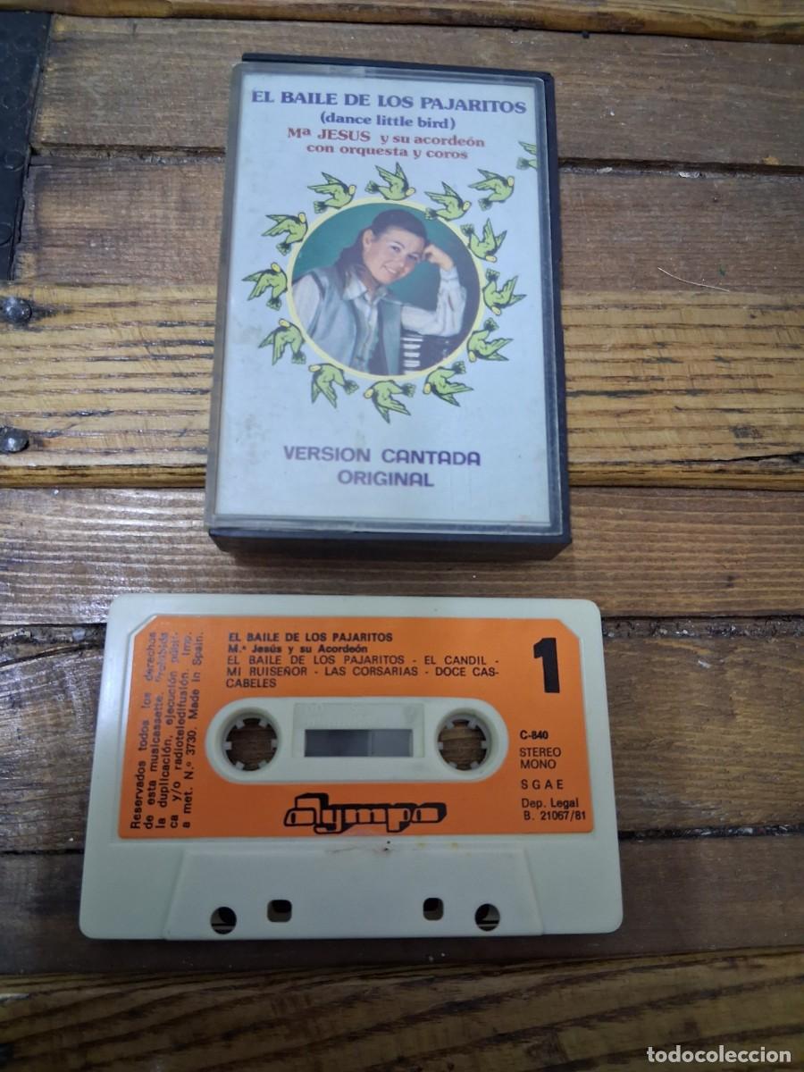 Casetes antiguos: Casete cinta de m&uacute;sica El baile de los pajaritos Maria Jes&uacute;s y su acorde&oacute;n con orquesta y coros