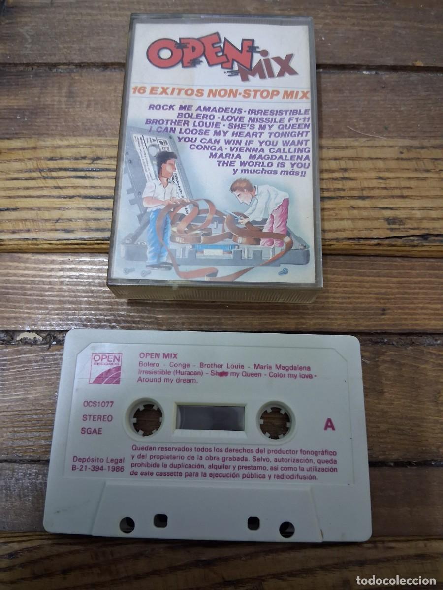 Casetes antiguos: Casete cinta de m&uacute;sica Open Mix Non Stop rock