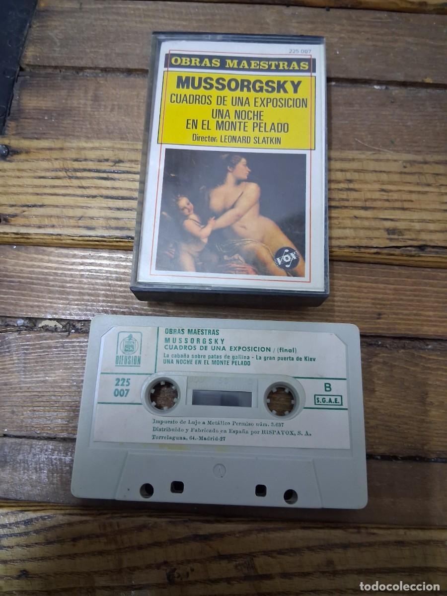 Casetes antiguos: Casete cinta m&uacute;sica obras maestras mussorgsky cuadro de una exposici&oacute;n noche en el monte pelado
