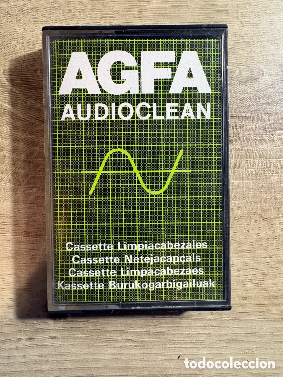 Casetes antiguos: Cassette Limpiacabezas AGFA Audioclean - Vintage (Mantenimiento)
