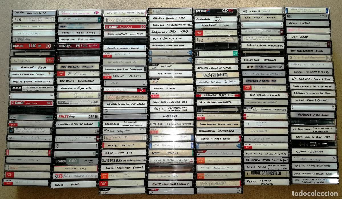 Casetes antiguos: LOTE178 CINTAS CASETES USADOS, GRABADOS. PARA ESCUCHAR O REGRABAR ENCIMA. PRINCIPALMENTE ROCK, POP