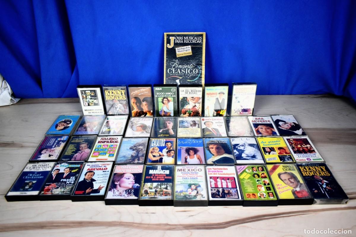 Casetes antiguos: Lote de 40 cintas de cassette variadas