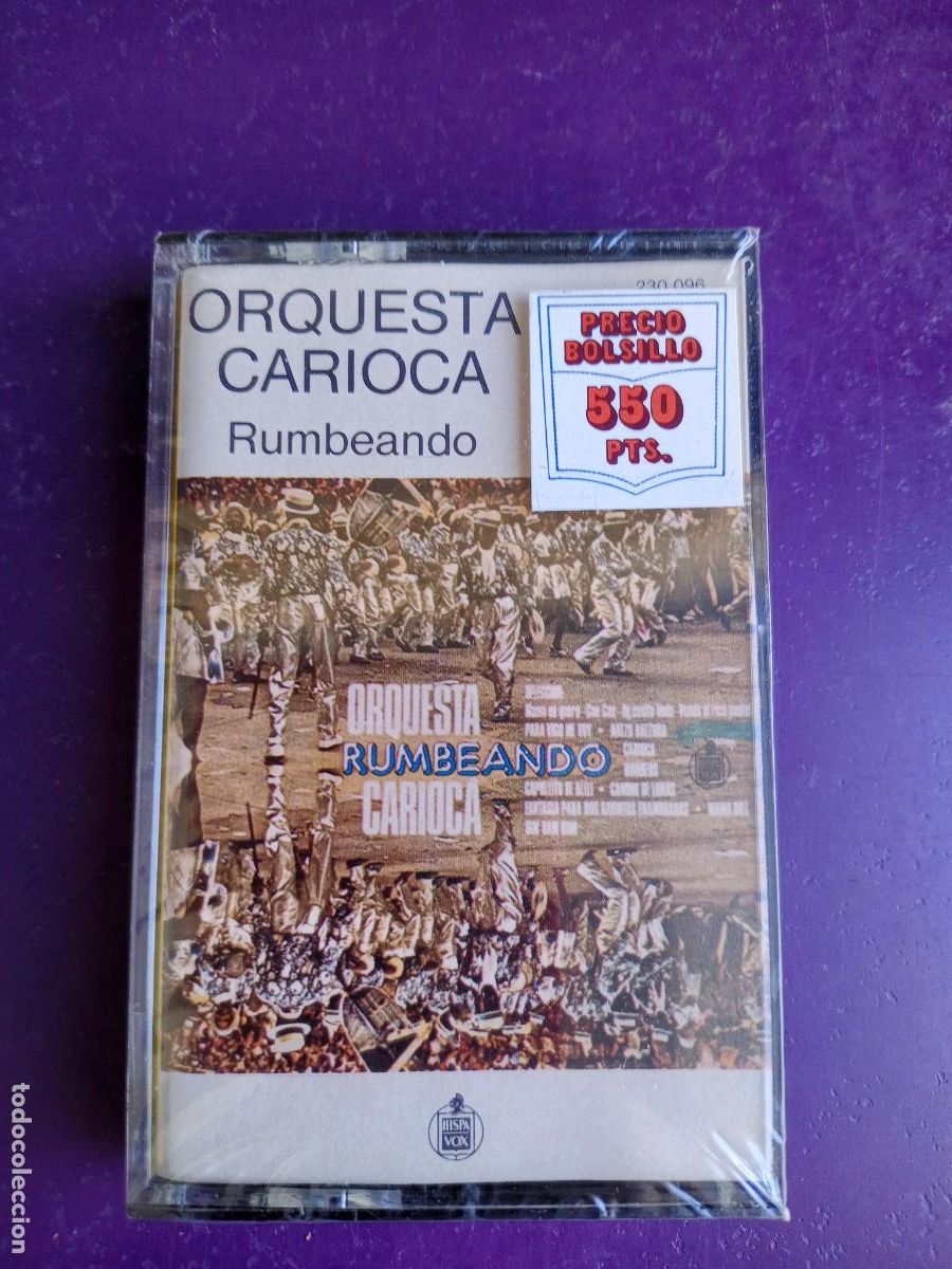 Casetes antiguos: Orquesta Carioca &lrm;&ndash; Rumbeando - CASETE HISPAVOX 1983 PRECINTADA - BRASIL LATIN FUNK MPB