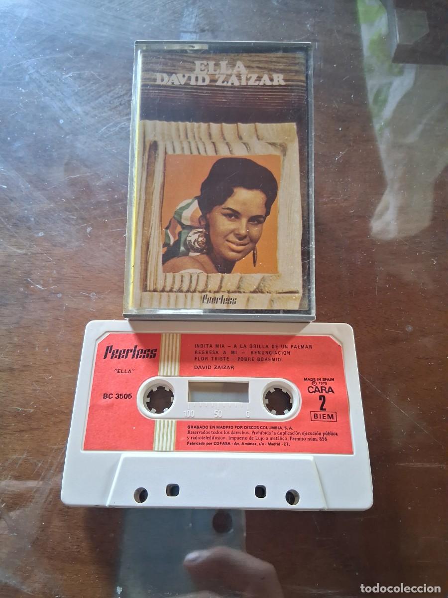 Casetes antiguos: Casete cinta de m&uacute;sica Ella David Zaizar A la orilla del palmar pobre bohemio renunciacion