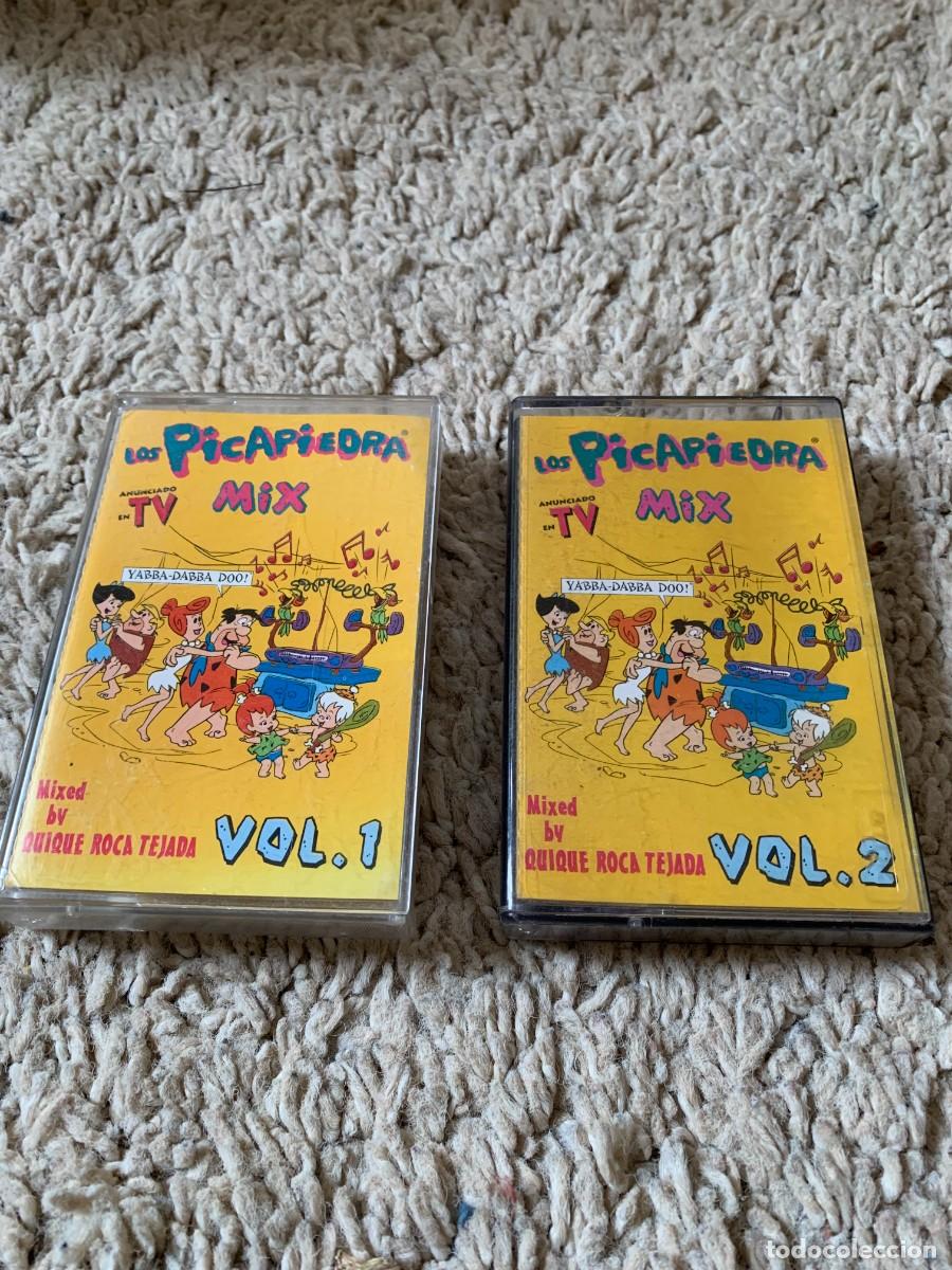 Casetes antiguos: 2 CASETES. LOS PICAPIEDRA MIX VOL 1 Y 2. A&Ntilde;O 1994. BUENA CONSERVACION
