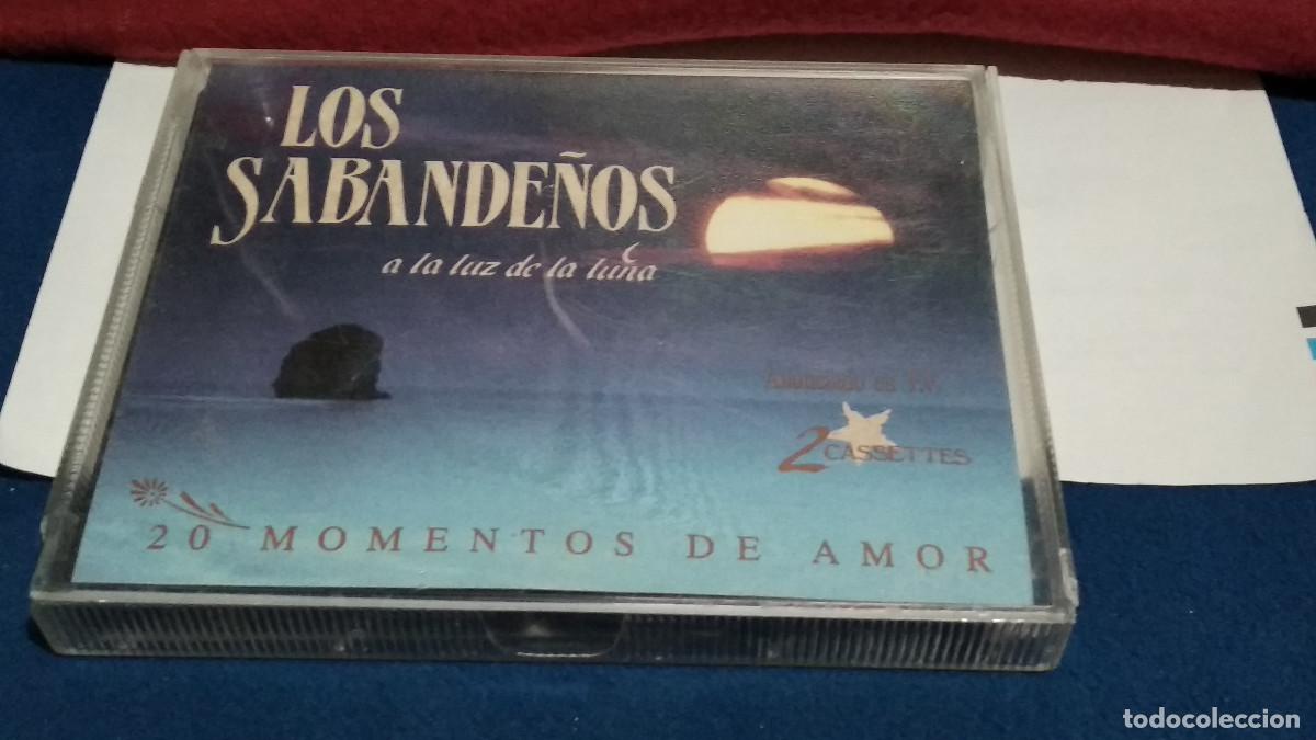 Casetes antiguos: ESTUCHE CON 2 CASETES DE LOS SABANDE&Ntilde;OS. A LA LUZ DE LA LUNA - 1990 ZAFIRO