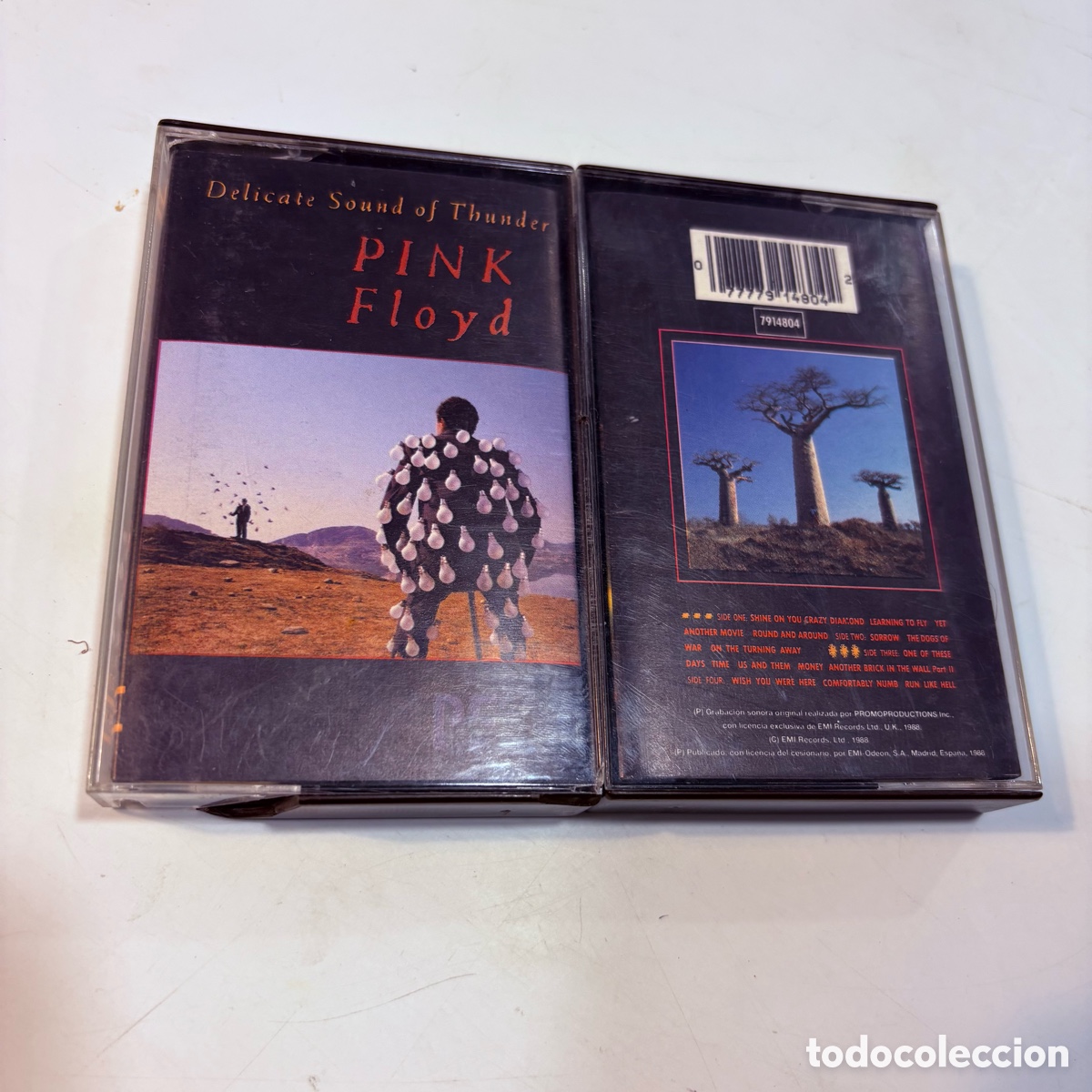 Casetes antiguos: doble cinta cassette Pink Floyd &ndash; Delicate Sound Of Thunder edicion espa&ntilde;ola de 1988