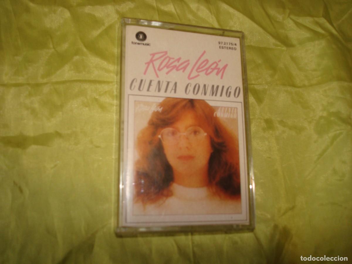 Casetes antiguos: ROSA LEON. CUENTA CONMIGO. FONOMUSIC, 1984. CASETE(#)